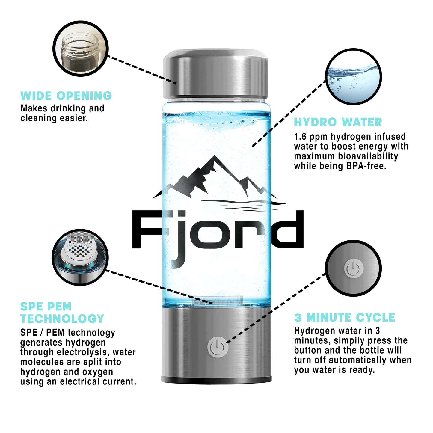 HYDROBOOST HYDROGEN WATER BOTTLE